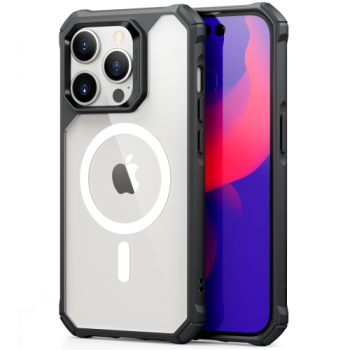 iPhone 14 Pro Max Armor HaloLock hoesje zwart doorzichtig