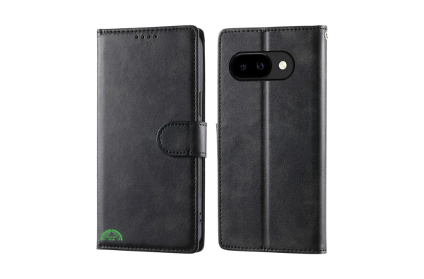 Google Pixel 10a Bookcase Hoesje Zwart Leren Look Met Pasjeshouder