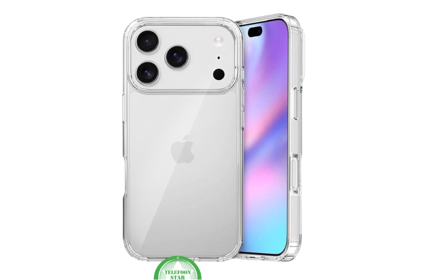 Perfecte pasvorm voor iPhone 17 Pro – Silicone, Flexibel, Helder & Extra Sterk, transparant en Extra bescherming voor camera en scherm | Telefoonstar