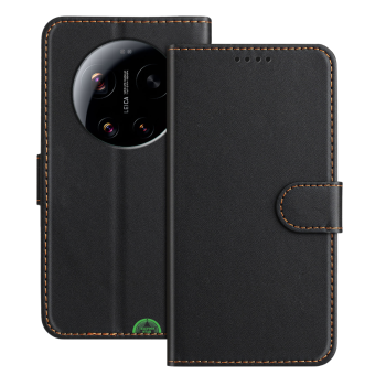Hoesje voor Xiaomi 17 Ultra Bookcase Zwart Met Magneetsluiting En Pasjeshouder