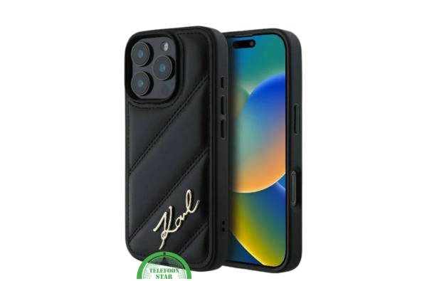 Hoesje voor iPhone 16 Pro Max Luxe Hoesje Zwart – Stijlvolle Bescherming met Elegant Design