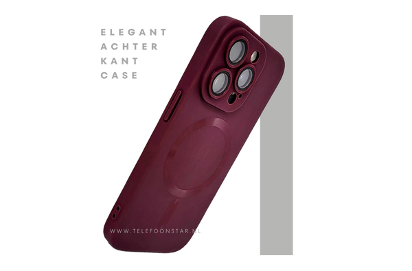 Bordeauxrood iPhone 15 Pro Max Hoesje met Ringhouder – Luxe Bescherming | Telefoonstar.nl
