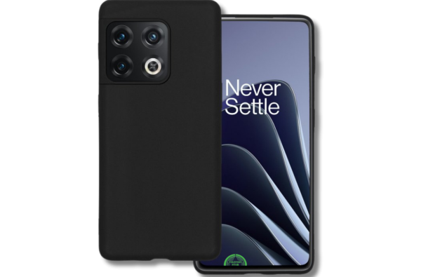 Zwart Hoesje voor OnePlus 10 Pro SilkShield Matte Soft Case