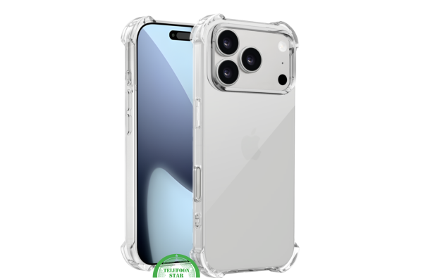 Transparant Antishock Hoesje voor iPhone 17 Pro – Silicone, Flexibel, Helder & Extra Sterk | Telefoonstar