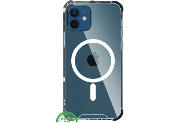 Hoesje voor iPhone 12 Silicone, Slank, Sterk & Transparant MagSafe