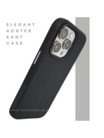 iPhone 15 Pro Max Zwart Hoesje met Structuur &ndash; Schokbestendig & Zakelijk | Telefoonstar.nl