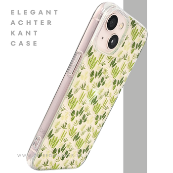 GreenNature Soft Case – Bladeren Hoesje iPhone 13 / 14 Transparant | Telefoonstar.nl