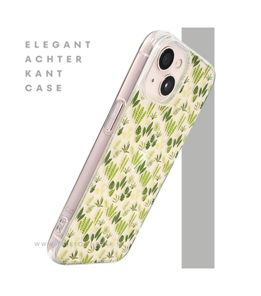 GreenNature Soft Case – Bladeren Hoesje iPhone 13 / 14 Transparant | Telefoonstar.nl
