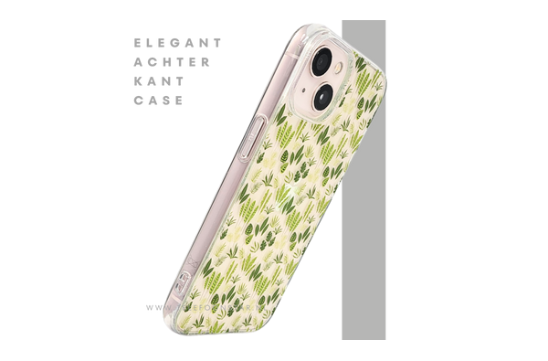 GreenNature Soft Case – Bladeren Hoesje iPhone 13 / 14 Transparant | Telefoonstar.nl