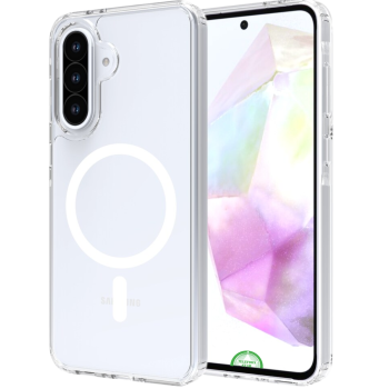 Hoesje voor Galaxy A56 Transparant Magneetring,Slank, Magnetisch & Schokbestendig