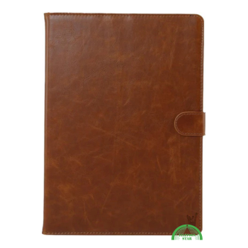 Bruine Leren Look iPad Air 5 Hoesje 10.9 (2022) – Luxe Bookcase Bescherming