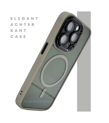 MagSafe iPhone 15 Pro Hoesje Transparant Olijfgroen – Slank & Sterk | Telefoonstar.nl