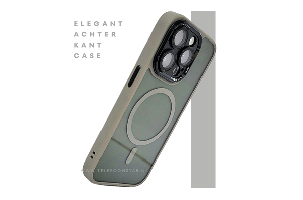 MagSafe iPhone 15 Pro Hoesje Transparant Olijfgroen – Slank & Sterk | Telefoonstar.nl