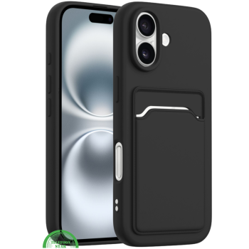 Hoesje voor iPhone 16 Backcover met Pasjesvak - Bescherming & Gemak