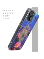 iPhone 15 Plus Hoesje &ndash; Neon Skull & Vlinder Design | Creatief, Stoer & Beschermend