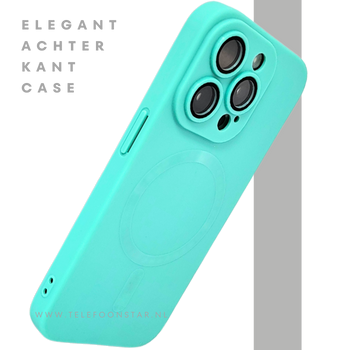 Turquoise MagSafe iPhone 15 Pro Max Hoesje – Fris & Slank Design | Telefoonstar.nl