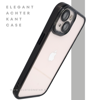 Protectcase iPhone 13 / 14 Transparant Hoesje met Zwarte Rand – Slanke Bescherming