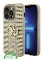 Roze Elegant Hoesje met Hoesje voor iPhone 15 Pro Max Modern Design Case Gold EditionGoud Detail iPhone 15 Pro Max