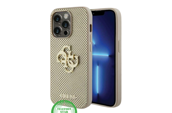 Roze Elegant Hoesje met Hoesje voor iPhone 15 Pro Max Modern Design Case Gold EditionGoud Detail iPhone 15 Pro Max