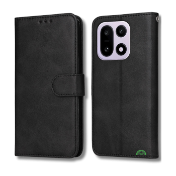 Bookcase Hoesje OnePlus 15 Zwart Magnetische klepsluiting