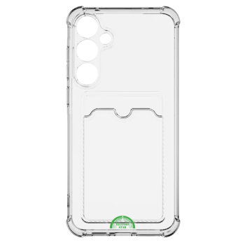 Hoesje voor Samsung S23 Transparant met Kaarthouder, Praktisch, Slank & Schokbestendig