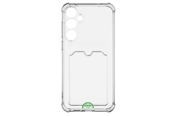 Hoesje voor Samsung S25 Transparant met Kaarthouder, Praktisch, Slank & Schokbestendig