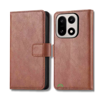 Bookcase Hoesje OnePlus 15 Bruin Magnetische klepsluiting