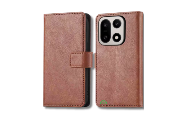 Bookcase Hoesje OnePlus 15 Bruin Magnetische klepsluiting