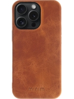 iPhone 15 Pro Max 100% Leer hoesje | Lederen Backcover | Minimalistisch | Cognac
