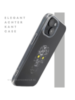 iPhone 15 Plus Hoesje &ndash; Zwart Schedel Design met Bloemen | Kunstzinnig & Beschermend