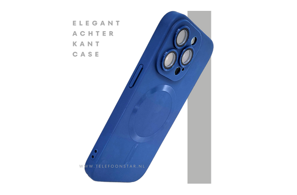 Blauw iPhone 15 Pro Hoesje met MagSafe – Slank & Mat Design | Telefoonstar.nl