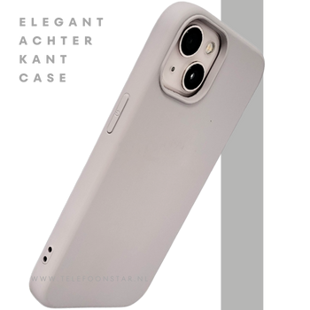 Siliconen Cover iPhone 13 / 14 – Mat Lichtgrijs | Minimalistische Bescherming