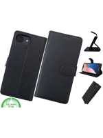 iPhone 17E Luxe Bookcase Hoesje Zwart &ndash; Wallet Case met Standfunctie