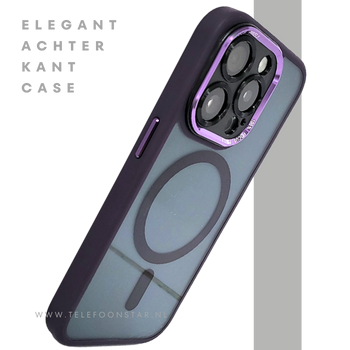 Transparant Paars iPhone 15 Pro Hoesje met MagSafe – Modern & Magnetisch | Telefoonstar.nl