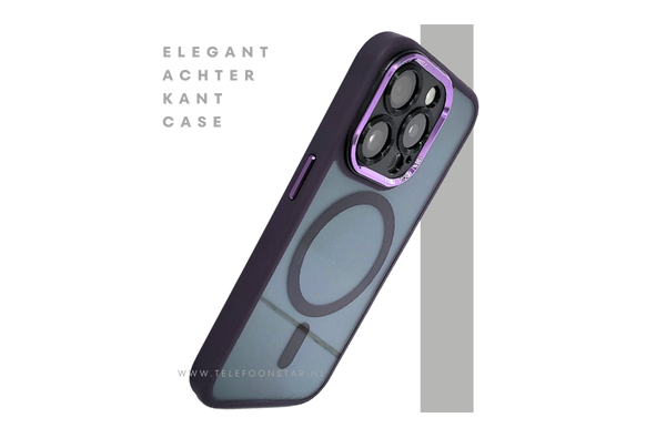 Transparant Paars iPhone 15 Pro Hoesje met MagSafe – Modern & Magnetisch | Telefoonstar.nl