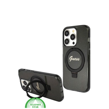 Hoesje met Ringhouder voor iPhone 15 Pro – Zwarte Luxe Bescherming