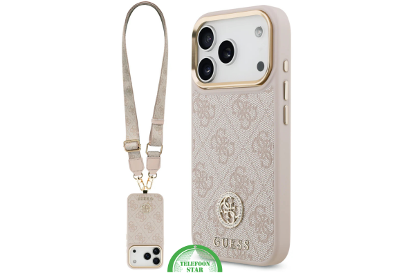 Guess iPhone 17 Pro Hoesje met Schouderband – Stijlvolle Crossbody Case met MagSafe
