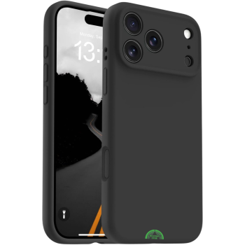 Hoesje voor iPhone 17 Pro Zwart MagSafe Silicone anti-vingerafdruk