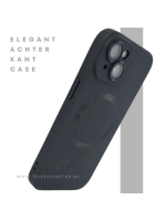 iPhone 15 Hoesje &ndash; Zwart Siliconen met MagSafe | Slank, Sterk & Stijlvol