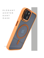ProtectCase iPhone 13 Pro / 14 Pro Oranje &ndash; MagSafe Hoesje met Stijlvolle Rand