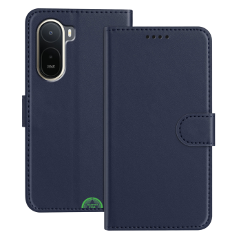 Hoesje voor Xiaomi Redmi A7 Pro Bookcase Blauw Leren Look Beschermhoes