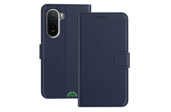 Hoesje voor Xiaomi Redmi A7 Pro Bookcase Blauw Leren Look Beschermhoes