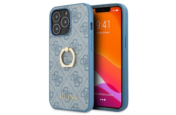 Trendy iPhone 13 Pro Ring Case Blue Edition