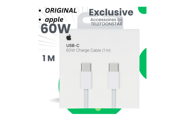 Originele Apple USB-C naar USB-C Kabel 1 Meter – Snelladen & Data