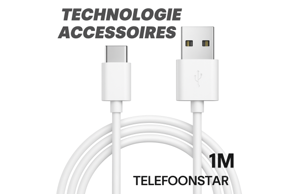 USB-A naar USB-C Oplaadkabel 1 Meter – Snel en Betrouwbaar Opladen