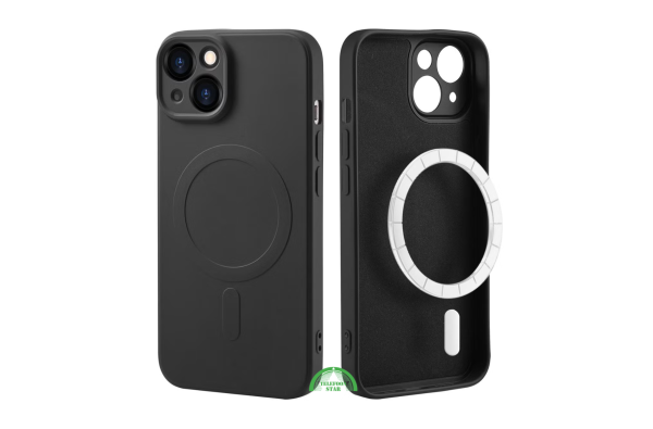 Hoesje voor iPhone 11 Zwart MagSafe, Silicone, Slank, Beschermend