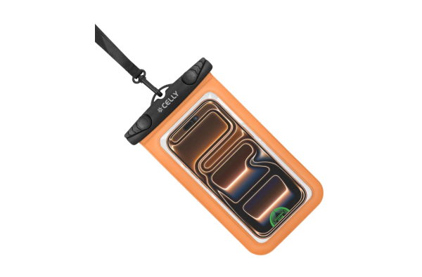 Celly Universele Waterdichte Telefoonhoes Oranje Kopen bij Telefoonstar