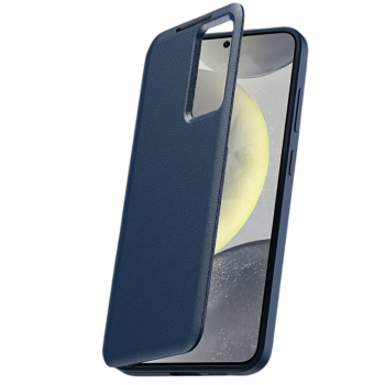 Samsung Galaxy S26 Ultra Donker Bluwe Wallet Case Met Smart Window Bescherming