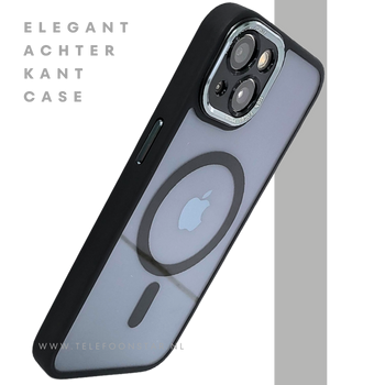 ClearMag Edge – MagSafe Transparant iPhone 13 / 14 Hoesje met Zwarte Rand | Telefoonstar.nl
