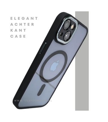 ClearMag Edge – MagSafe Transparant iPhone 13 / 14 Hoesje met Zwarte Rand | Telefoonstar.nl